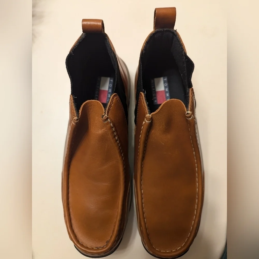 Tommy Hilfiger Hybrid Leather Boots Cognac Size 11M Like New MSRP $249.50